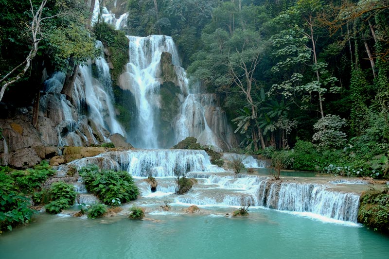 Kuang Si waterfalls Laos travel