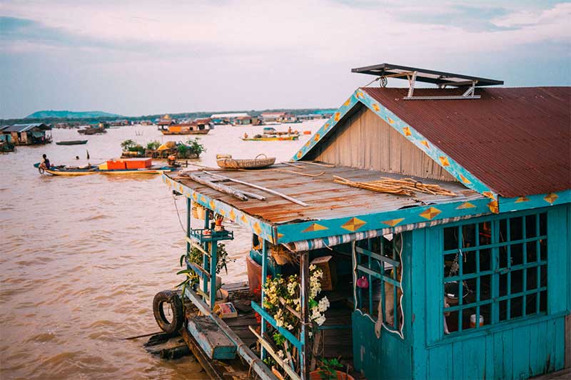 Floating village in Cambodia