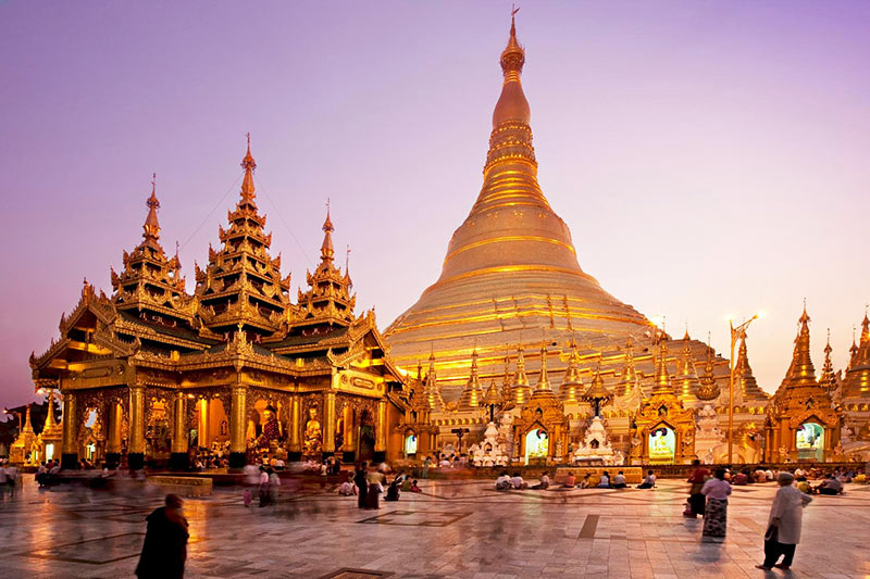 Shwedagon Pagoda in Yangon, Myanmar