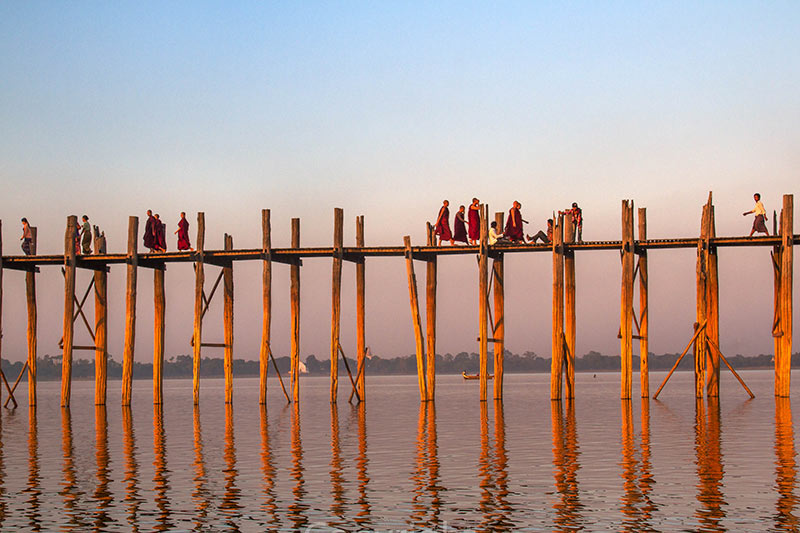 Holidays in Myanmar - U bein bride