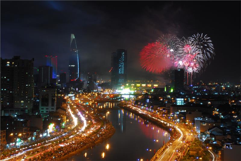New Year in Ho Chi Minh City, Vietnam