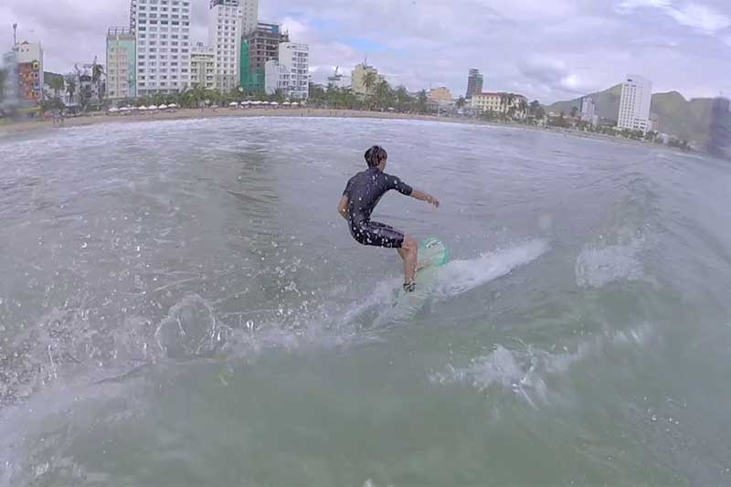 Surfing in Nha Trang, Vietnam