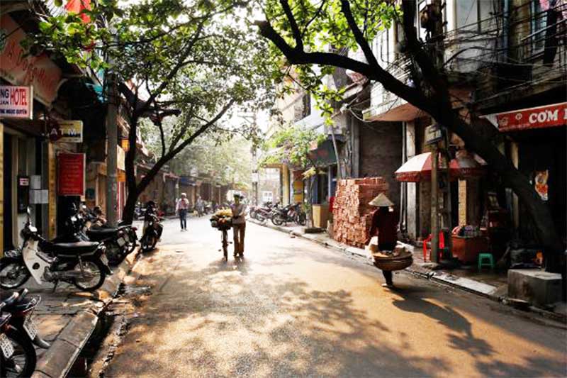 Hanoi Old Quarter in Vietnam Lunar New Year