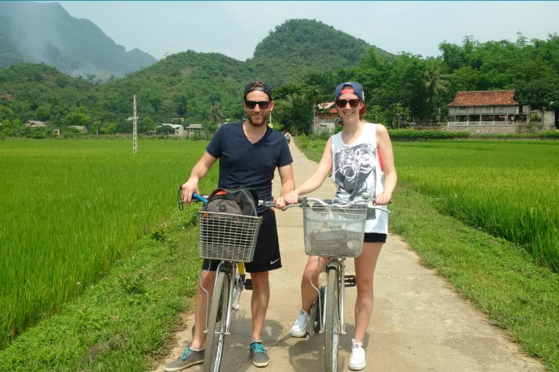 Cycling in a peaceful country